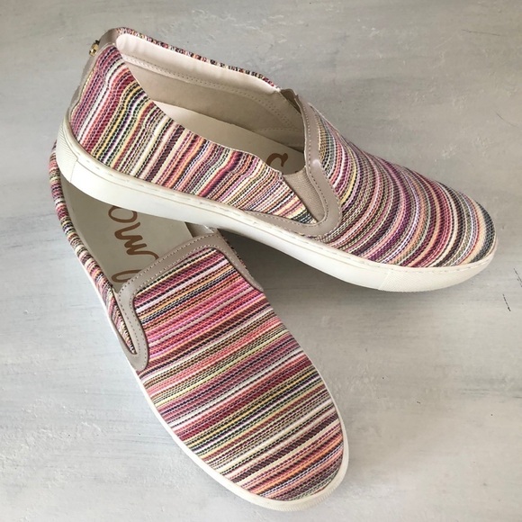 Sam Edelman “Peony” Multi Color Slip On Sneakers Size 9 Fabric Casual Shoes - Picture 1 of 16